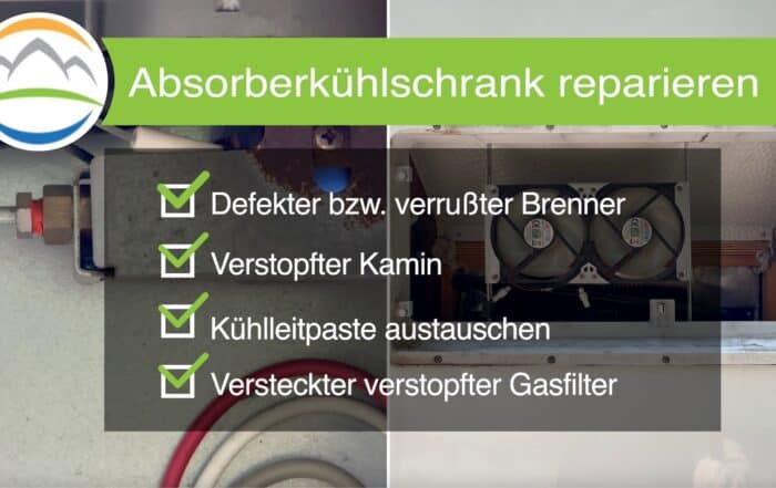 Absorberkühlschrank reparieren Kühlung mit Lösungen verbessern
