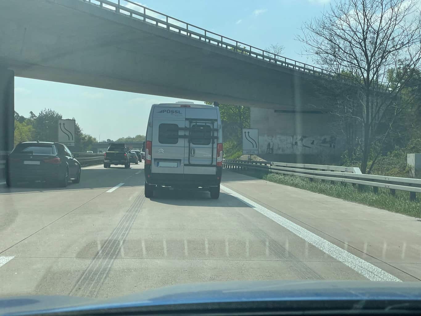 , Camper Poessl 2Win Heimfahrt Erster Tag