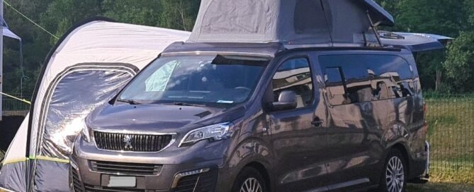 Einfaches und günstiges Vorzelt, Camper Vorzelt Hochstelldach