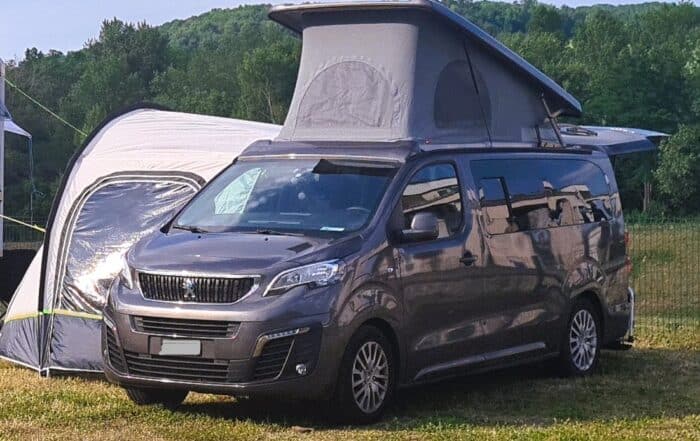 Einfaches und günstiges Vorzelt, Camper Vorzelt Hochstelldach