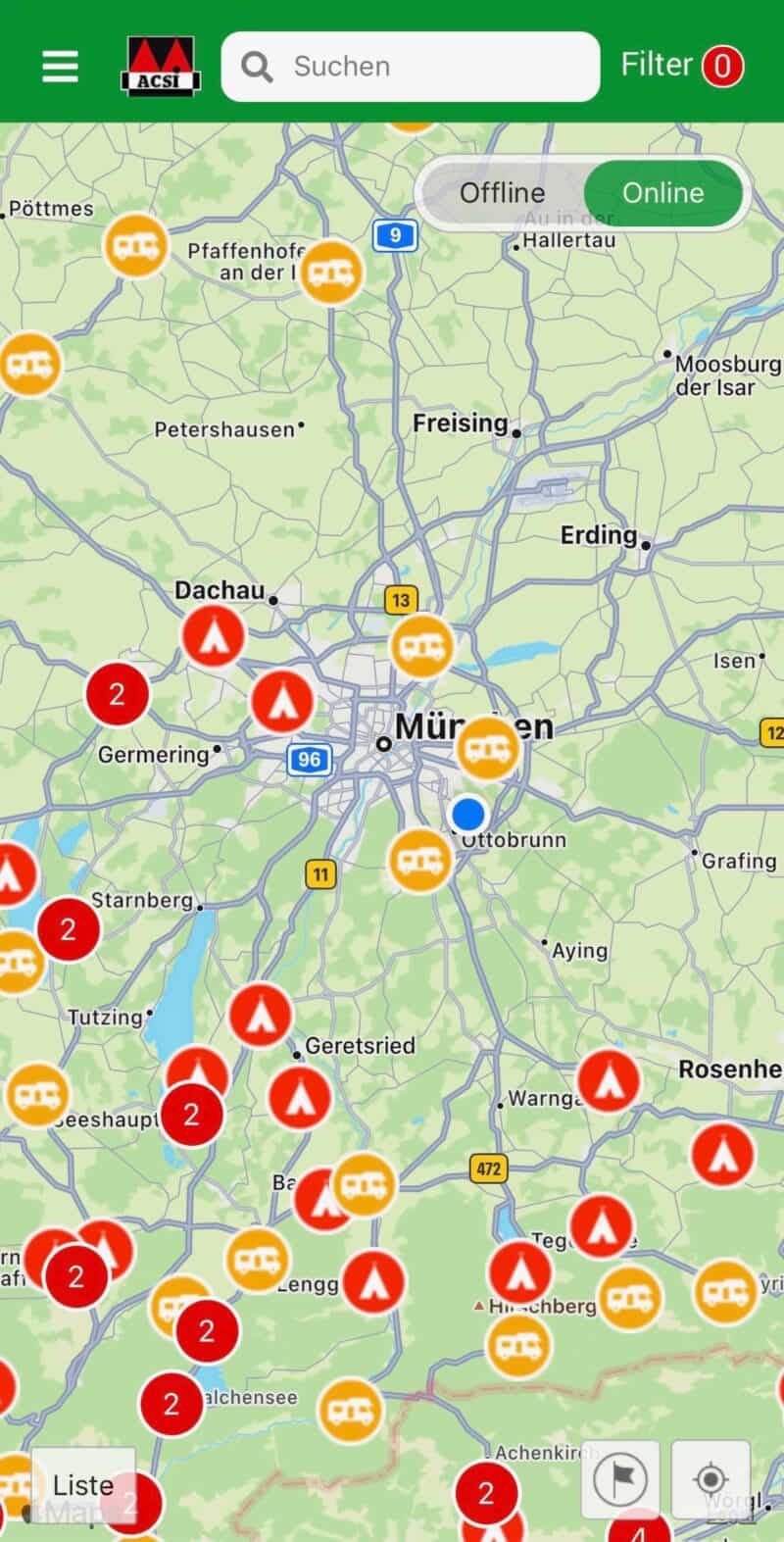 Campingplatz Finder App