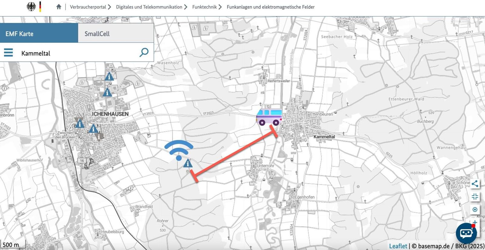 EMF Mobilfunkkarte Mobilfunkmast Wohnmobile Kammeltal , EMF Mobilfunkkarte Mobilfunkmast Wohnmobile Kammeltal