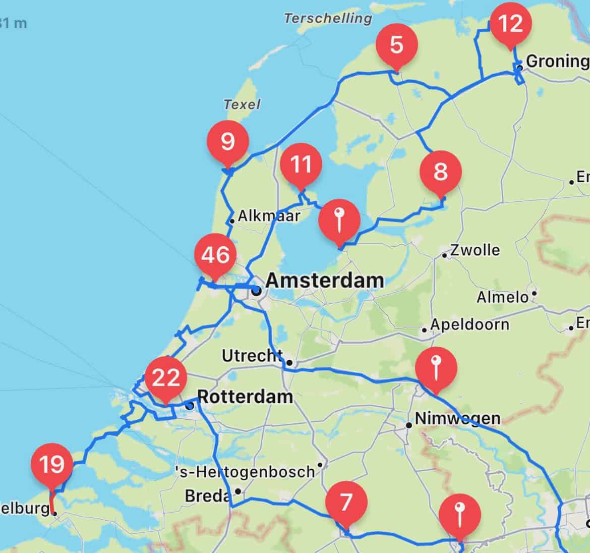 , Geory App Karte Niederlande