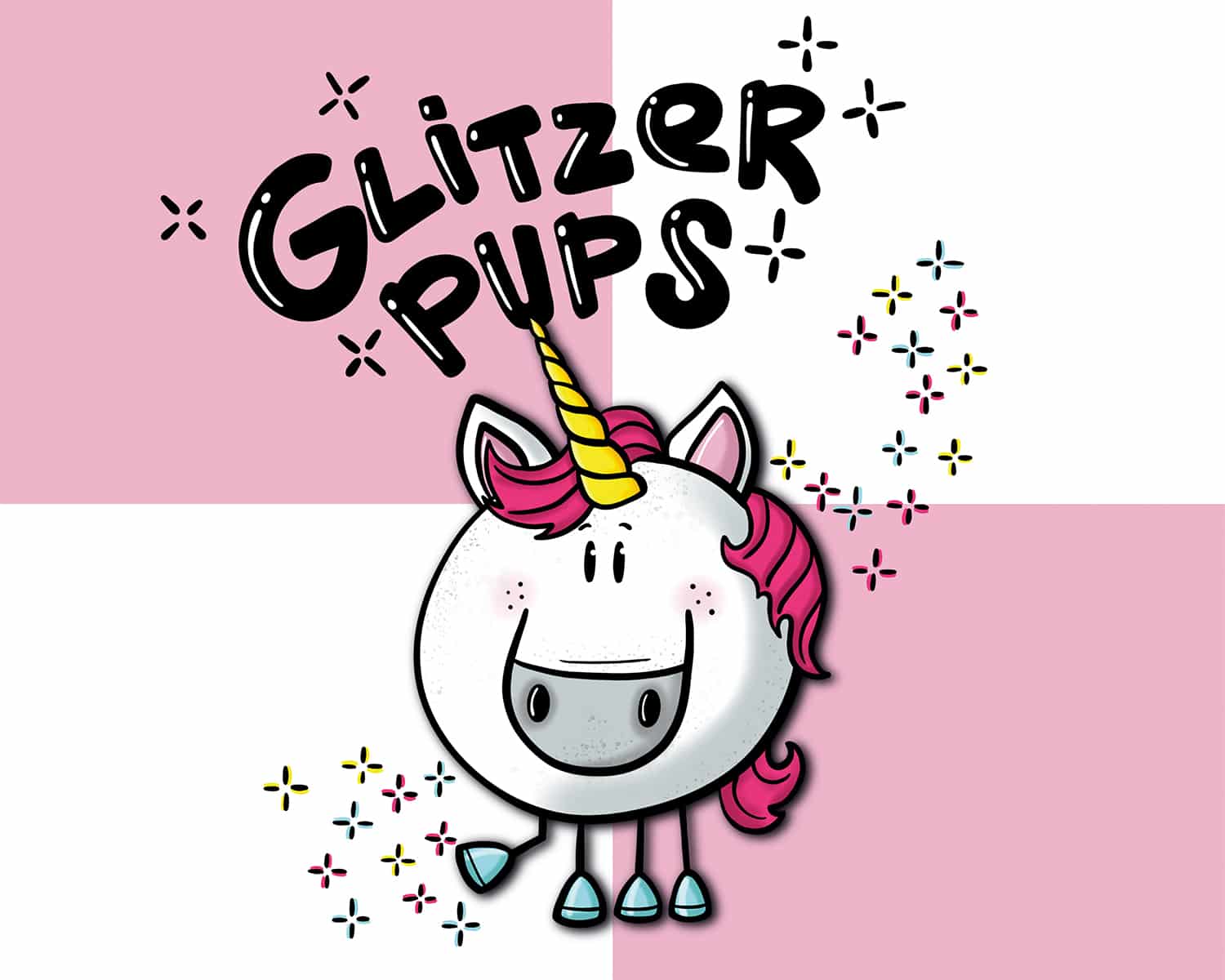 Glitzerpups Einhorn Pattern Kollektion Logo , Glitzerpups Einhorn Pattern Kollektion Logo