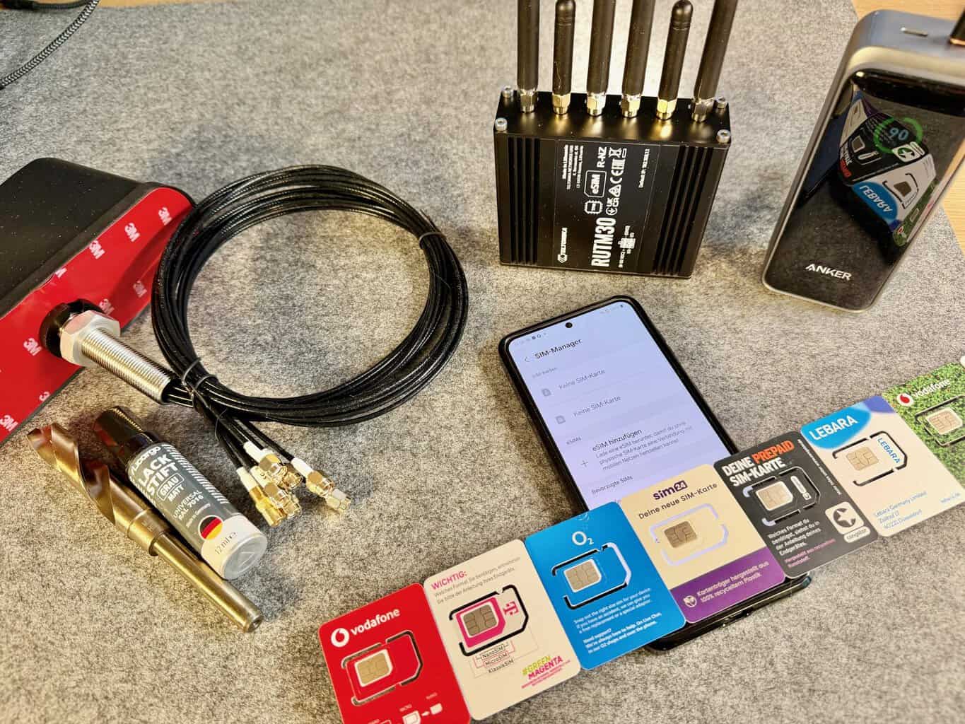 Internet Router Teltonika RUTM30 Externe Antenne FTS Hennig Kastenwagen eSIM SIM , Internet Router Teltonika RUTM30 Externe Antenne FTS Hennig Kastenwagen eSIM SIM