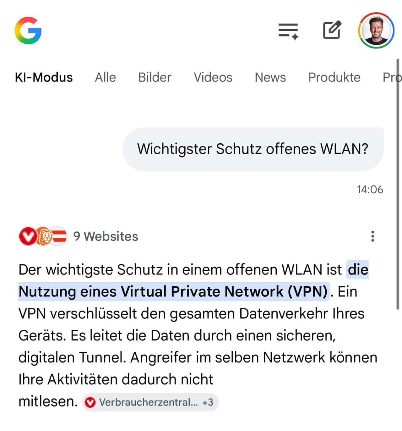 KI Tipp zu VPN , KI Tipp zu VPN