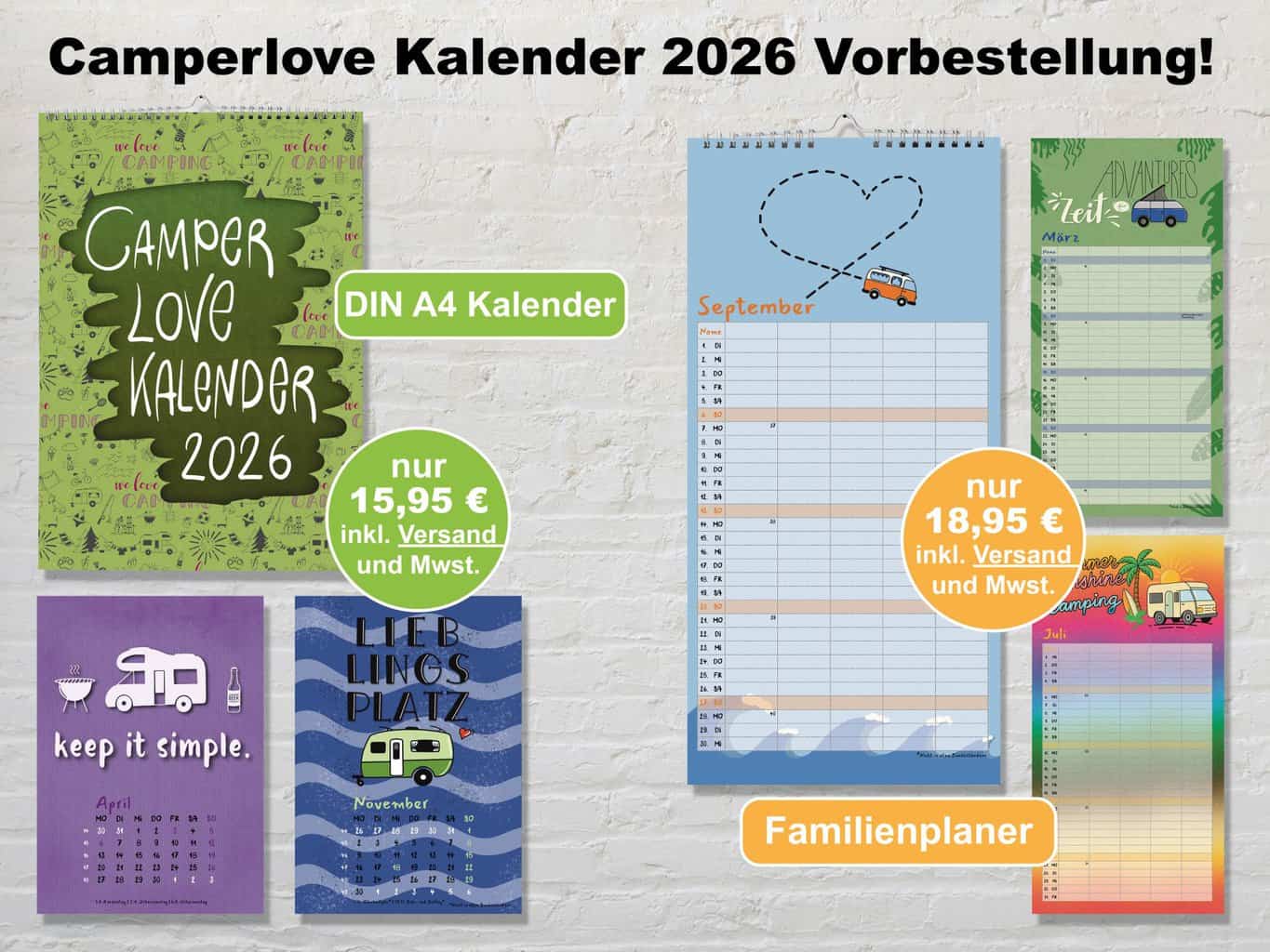 Camperlove Kalender 20265 Camperlove Kalender 2026