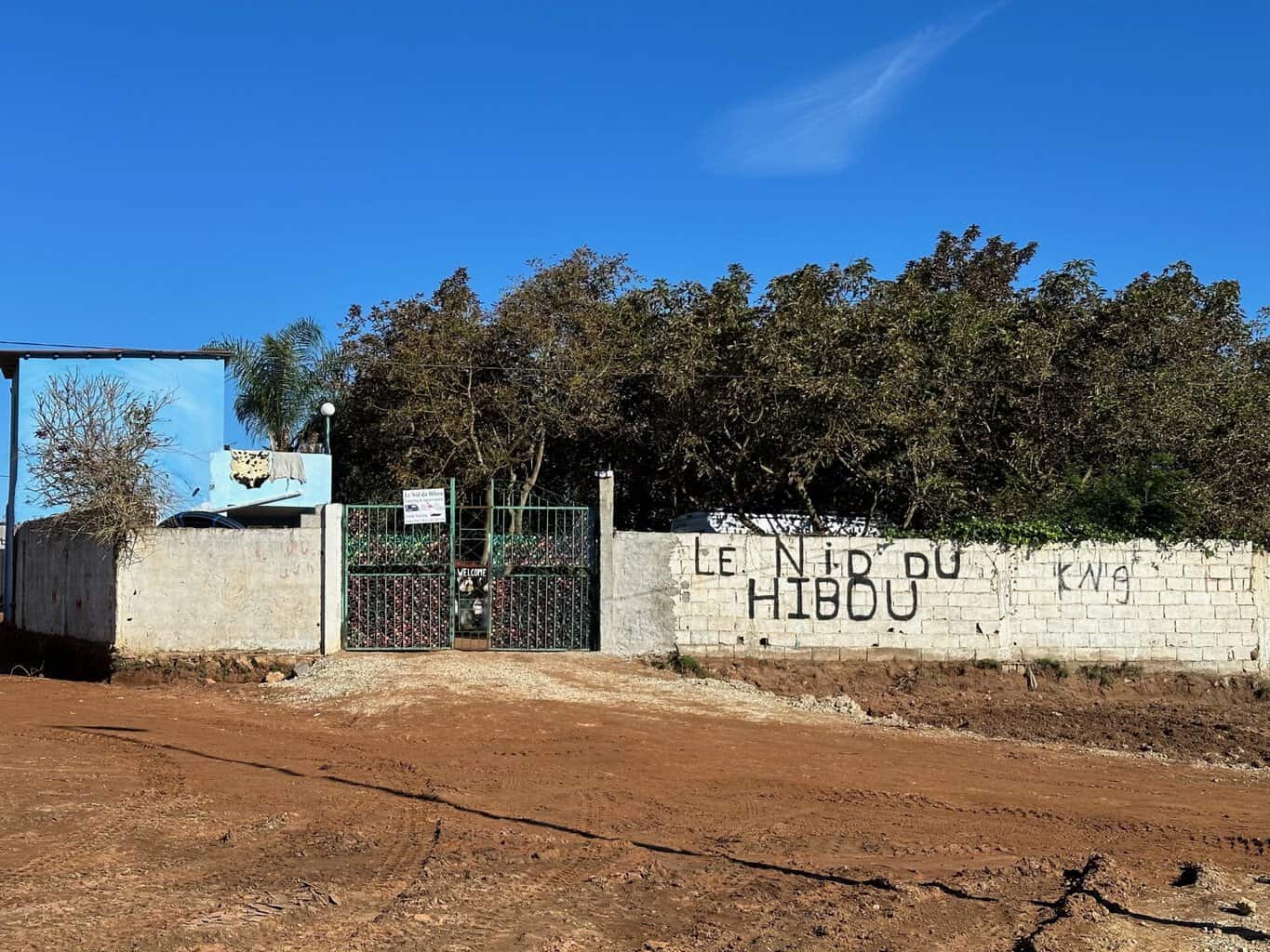 Marokko Einfahrt Camping Le nid du Hibou , Marokko Einfahrt Camping Le nid du Hibou