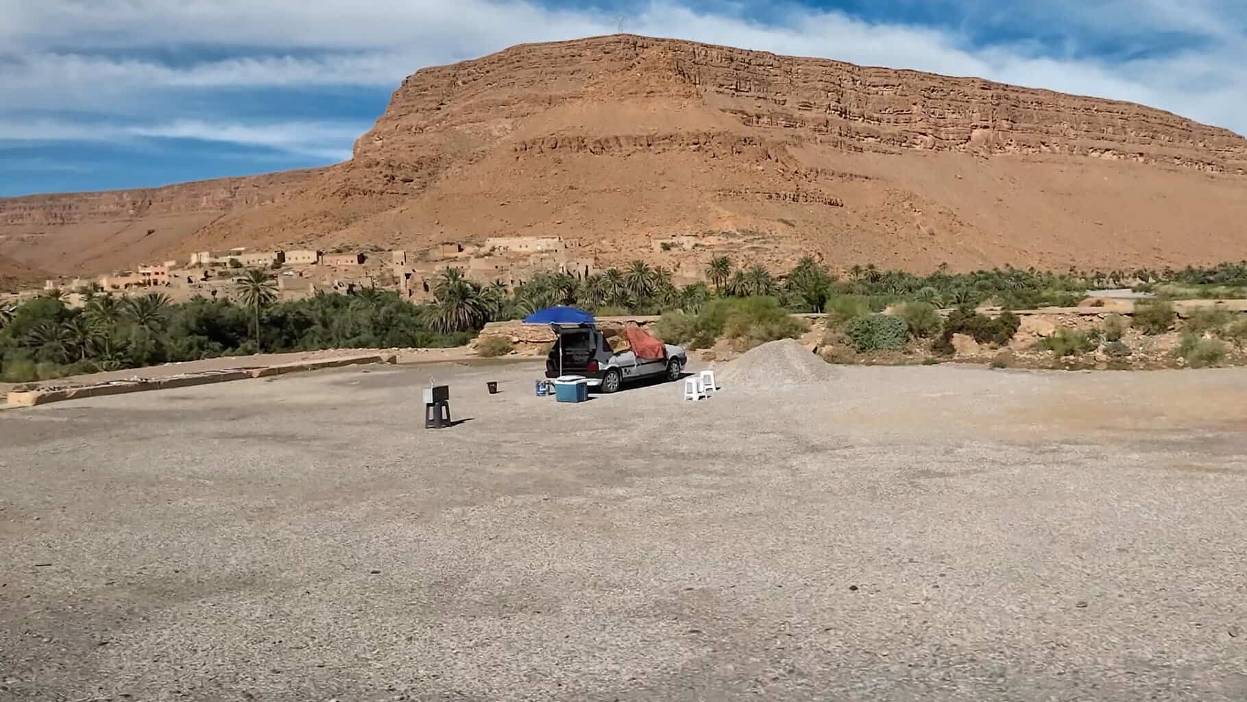 Marokko Kaffeeauto Verkauf Strassenrand , Marokko Kaffeeauto Verkauf Strassenrand