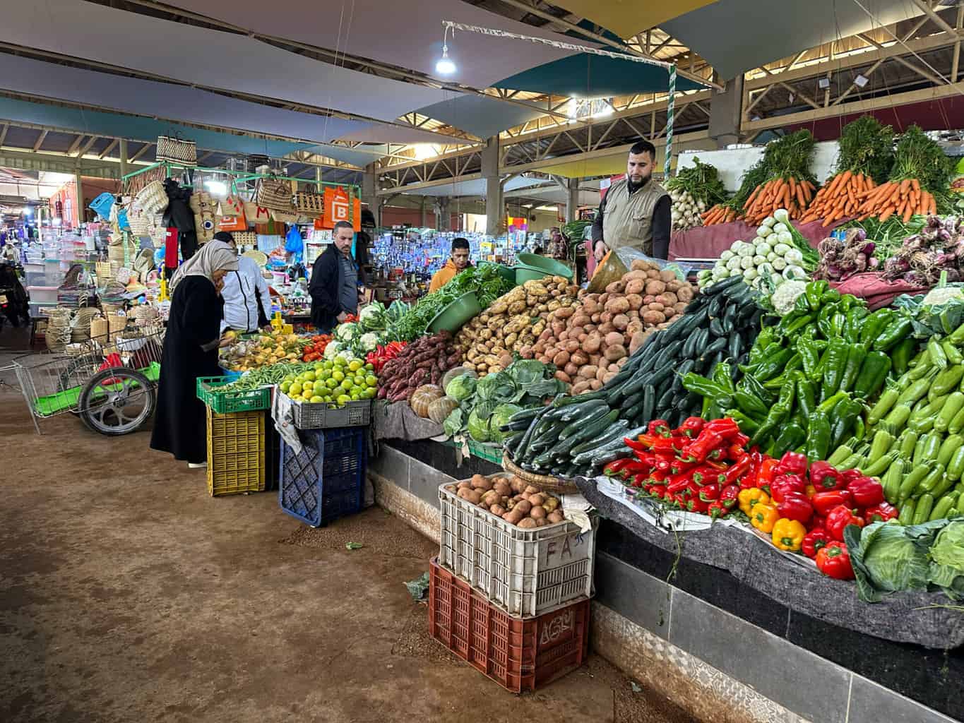 Marokko Souk Gemuesestand shopping , Marokko Souk Gemuesestand shopping