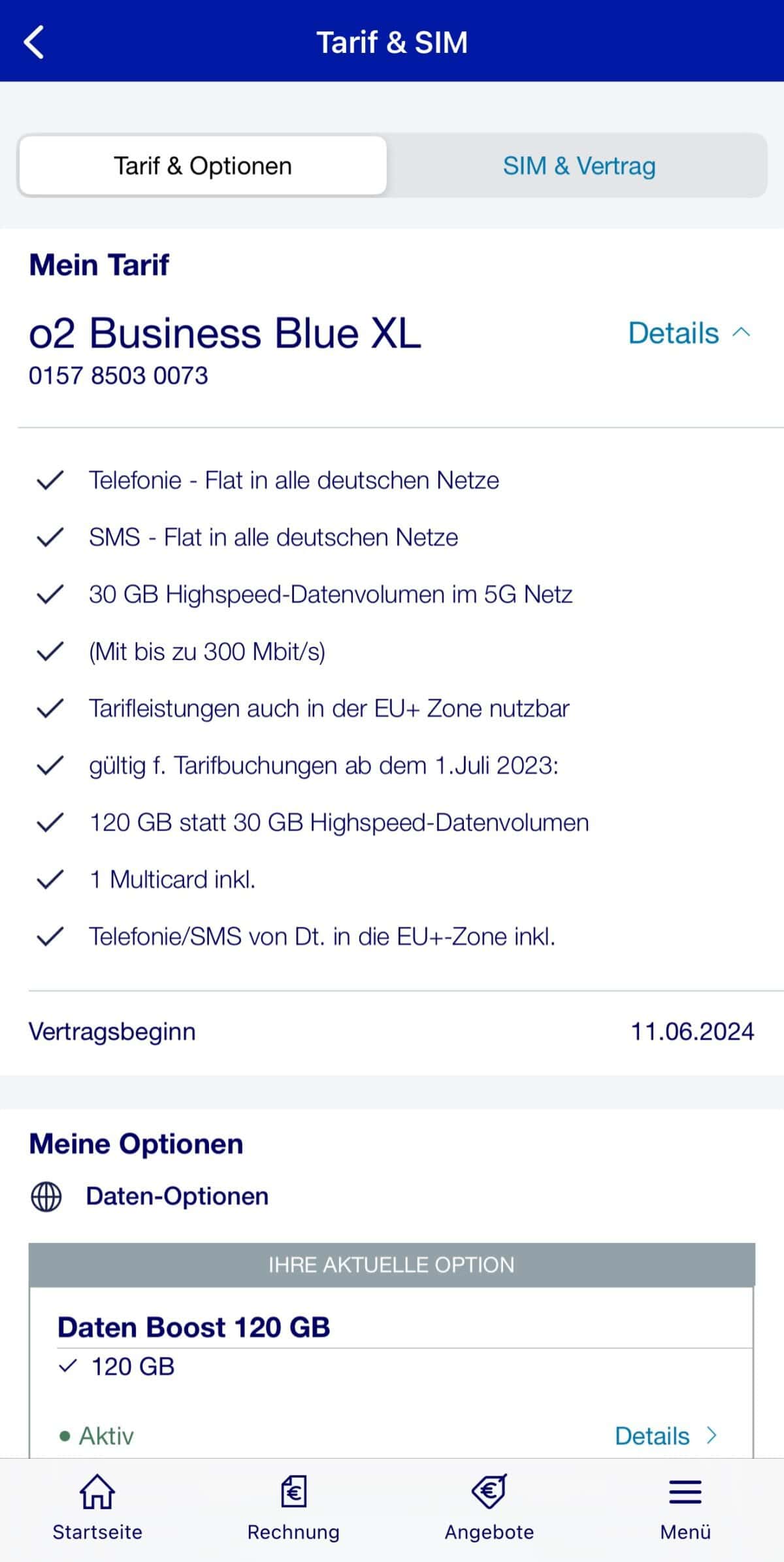 O2 Business C O2 BUSINESS BLUE XL 30 – Fullflat und 120 GB – DE & EU & CH – für 9,51 ...