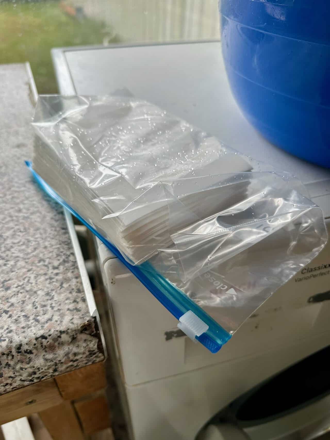 Oceanwash in Zippertuete verpackt , Oceanwash in Zippertuete verpackt