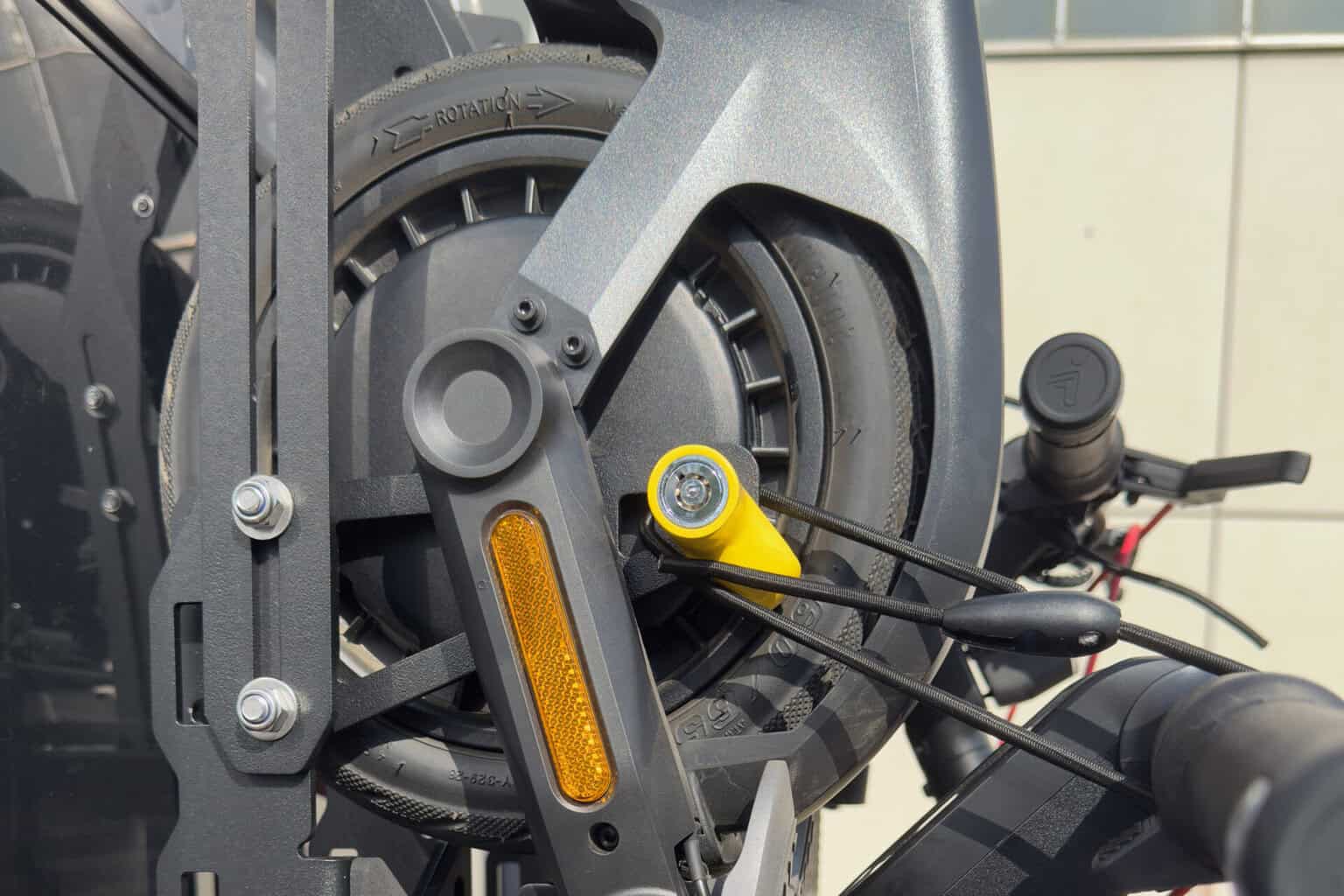 PUSHrack E Scooter Traeger Schloss und Gummi , PUSHrack E Scooter Traeger Schloss und Gummi