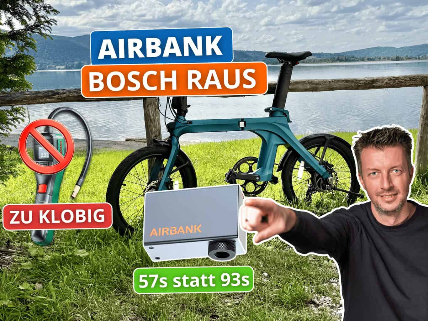 Pumpe Airbank EasyPump 1600 1200 AIRBANK Pocket 2 PRO und Bosch EasyPump nebeneinander