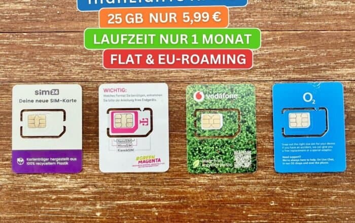 SIM und eSIM Tarife für mobiles Internet im Überblick