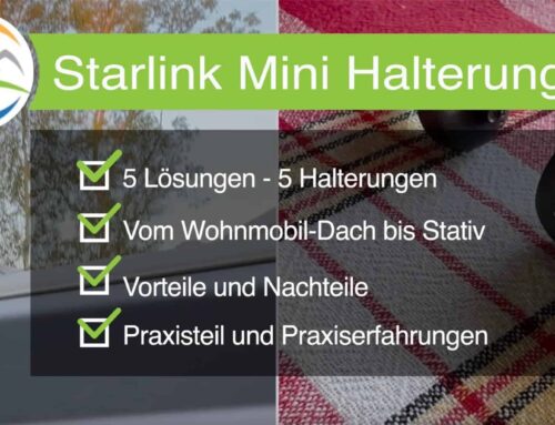 Starlink Mini fürs Wohnmobil – 5 Halterungen Dach, Fahrradträger, Markise, Aussenhülle, Stativ