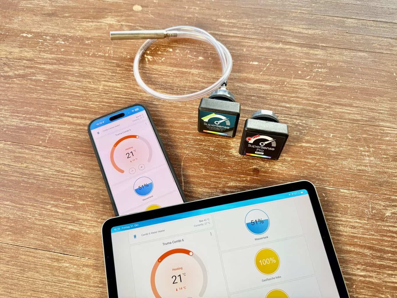 Supersense Pro Laser Litergenau und digital auf Smartphone und Tablet , Supersense Pro Laser Litergenau und digital auf Smartphone und Tablet