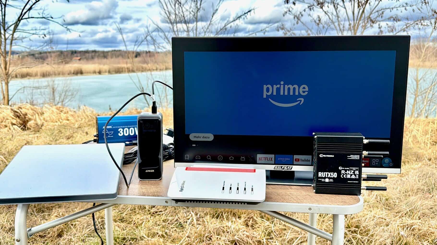 TV Starlink Internet Router autark Powerbank , TV Starlink Internet Router autark Powerbank