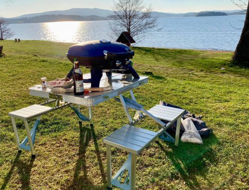 Die schnelle Camping Klappgarnitur – Tisch und 4 Stühle in einem