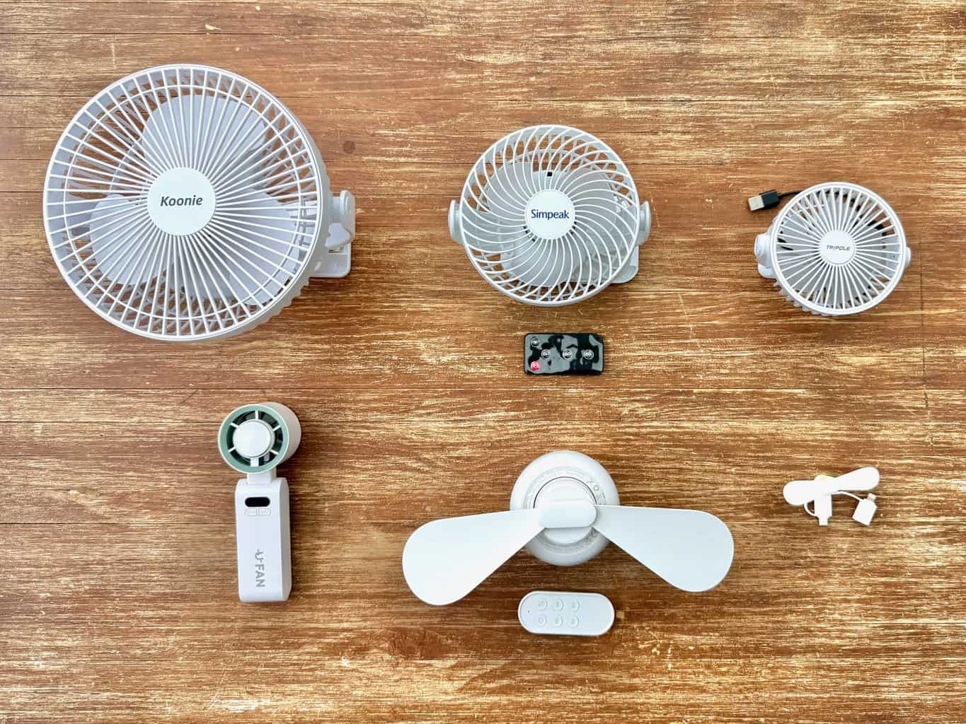 , Ventilator Camping Akku USB Koonie Simpeak Tripole Catgiff Jisulife Seminismar oben