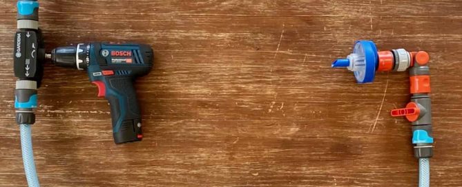 Wasserversorgung-Wassertanken-Heosoltution-Heoswater-Gardena-Wassertankkonstruktion-Bohrmaschinenpumpe-Akkubohrer-Wasserschlauch