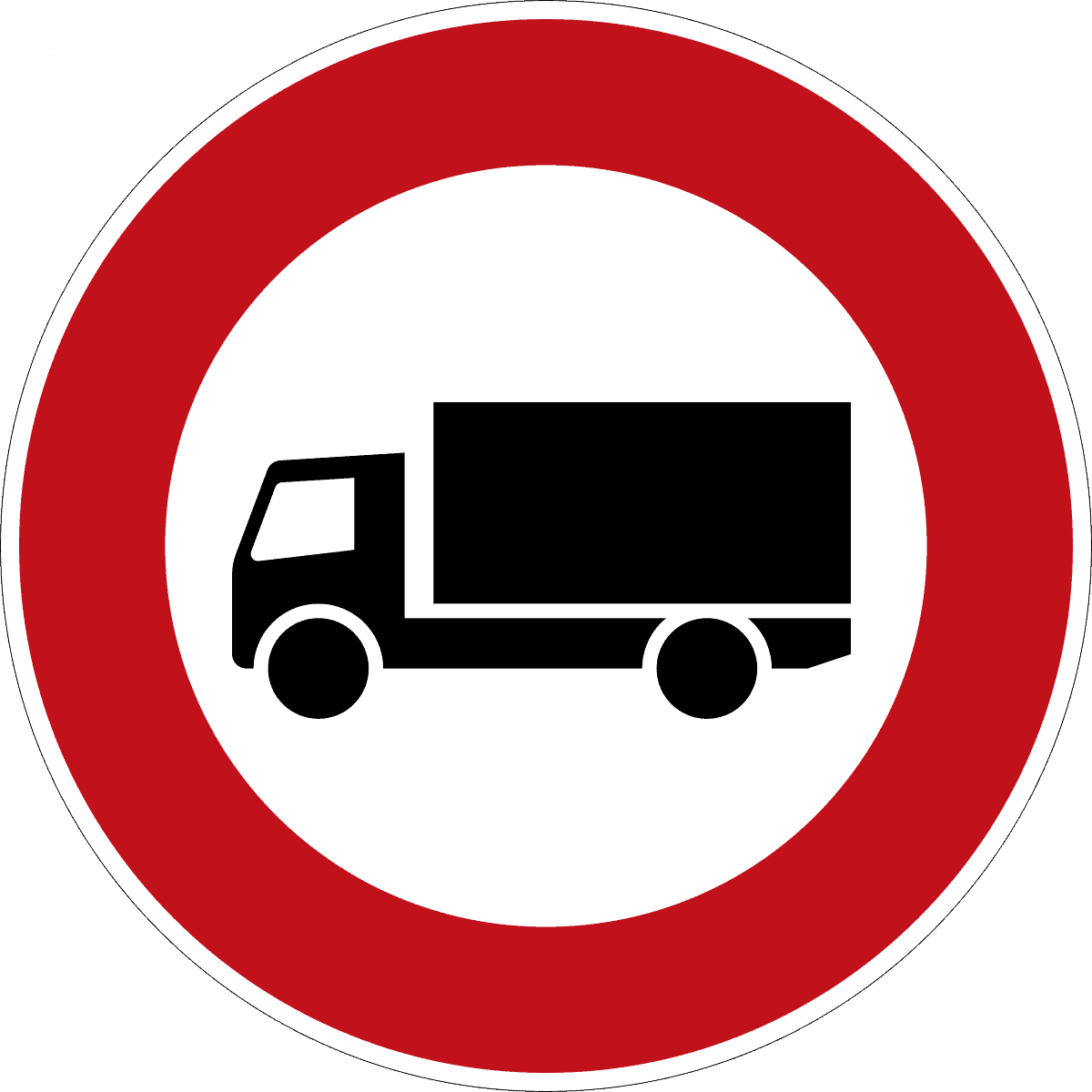 , Zeichen 253 Verbot für Kraftfahrzeuge mit einem zulässigen Gesamtgewicht StVO 1992