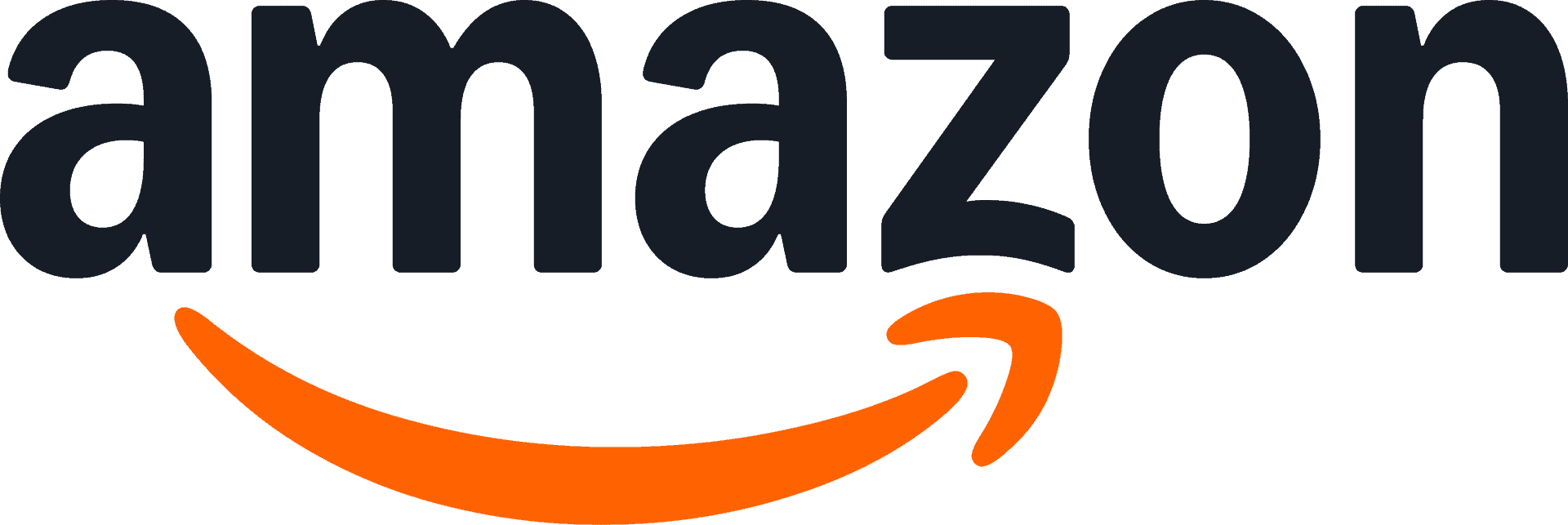 , amazon logo squid ink smile orange