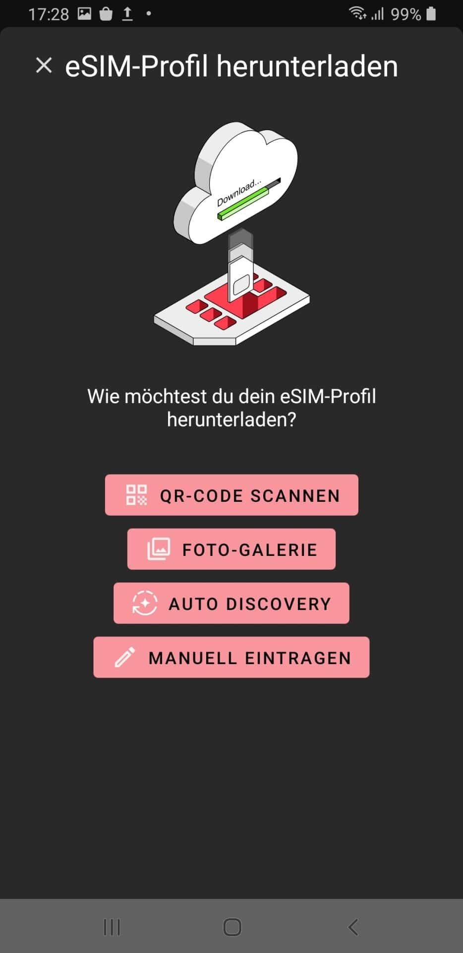 , eSIMme Profil installieren