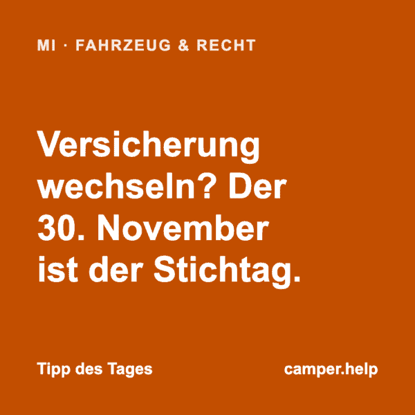 Versicherung wechseln? Der 30. November ist der Stichtag.